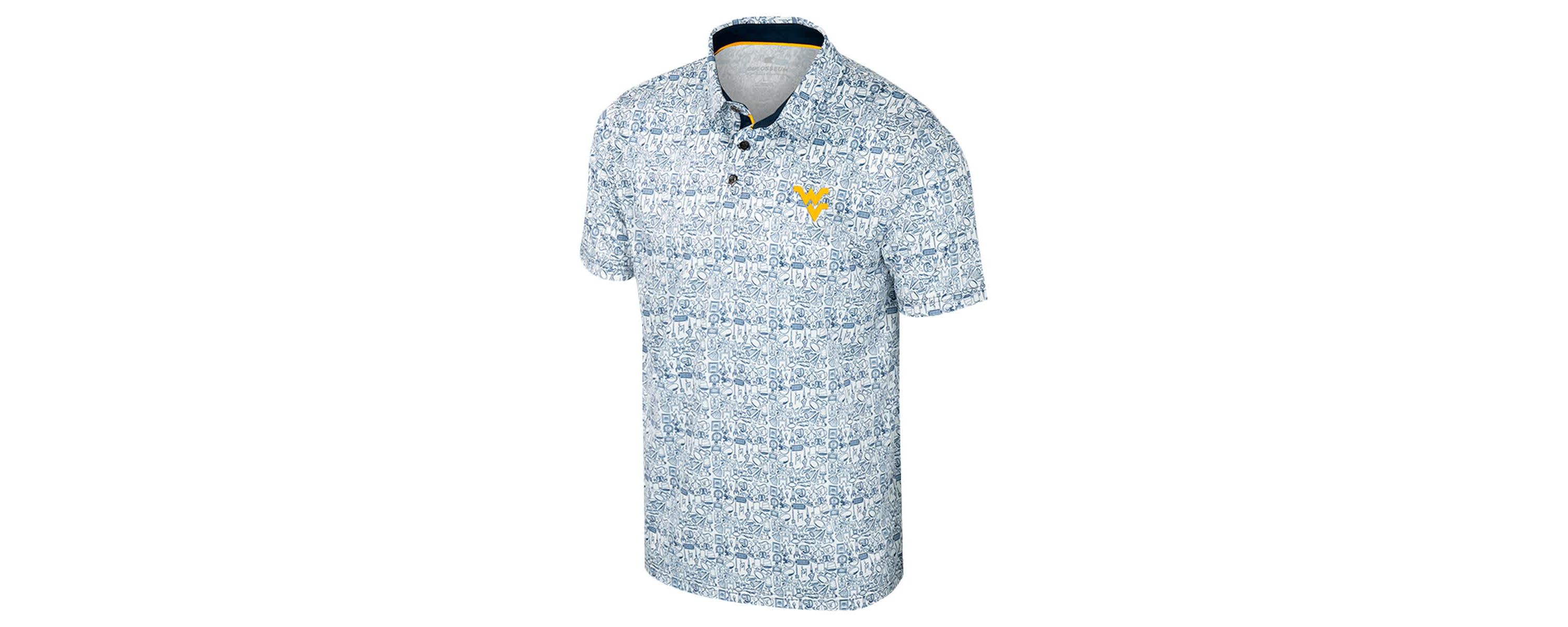 NCAA West Virginia Mountaineers Its Time! Allover Print Polo