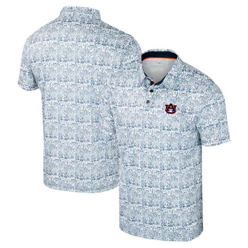 NCAA Auburn Tigers Its Time! Allover Print Polo