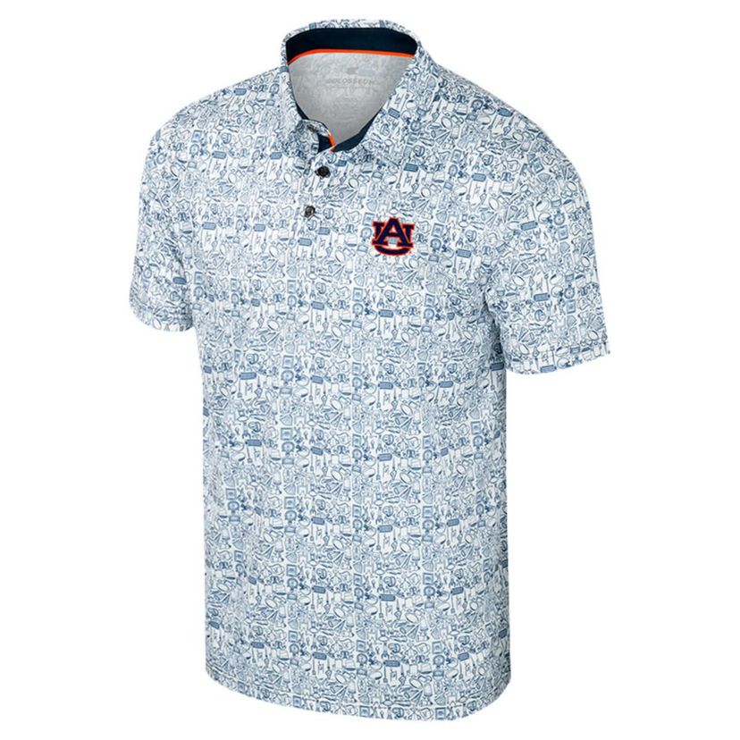 NCAA Auburn Tigers Its Time! Allover Print Polo