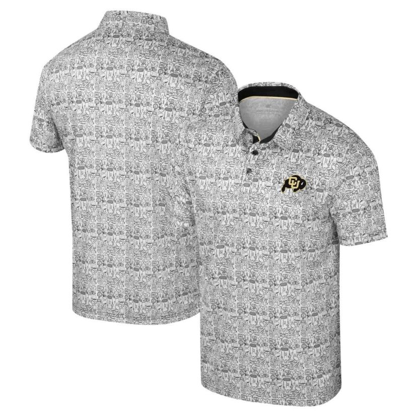 NCAA Colorado Buffaloes Its Time! Allover Print Polo