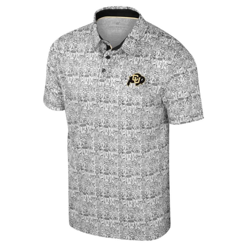 NCAA Colorado Buffaloes Its Time! Allover Print Polo