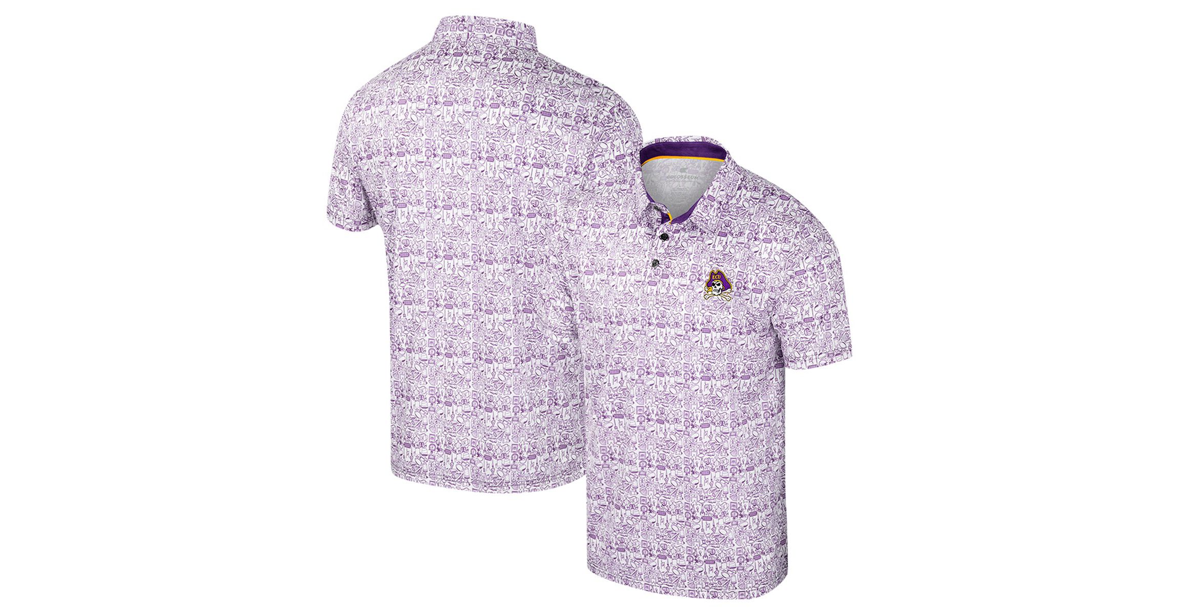 East Carolina Pirates NCAA ECU Pirates Its Time! Allover Print Polo