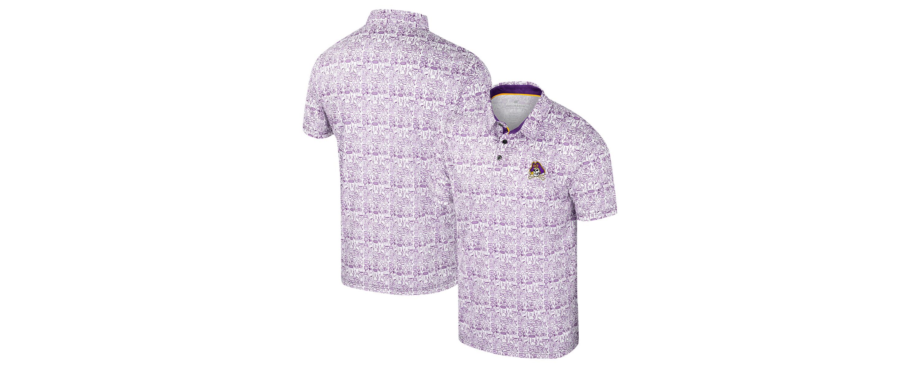 East Carolina Pirates NCAA ECU Pirates Its Time! Allover Print Polo