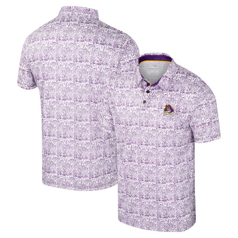 East Carolina Pirates NCAA ECU Pirates Its Time! Allover Print Polo
