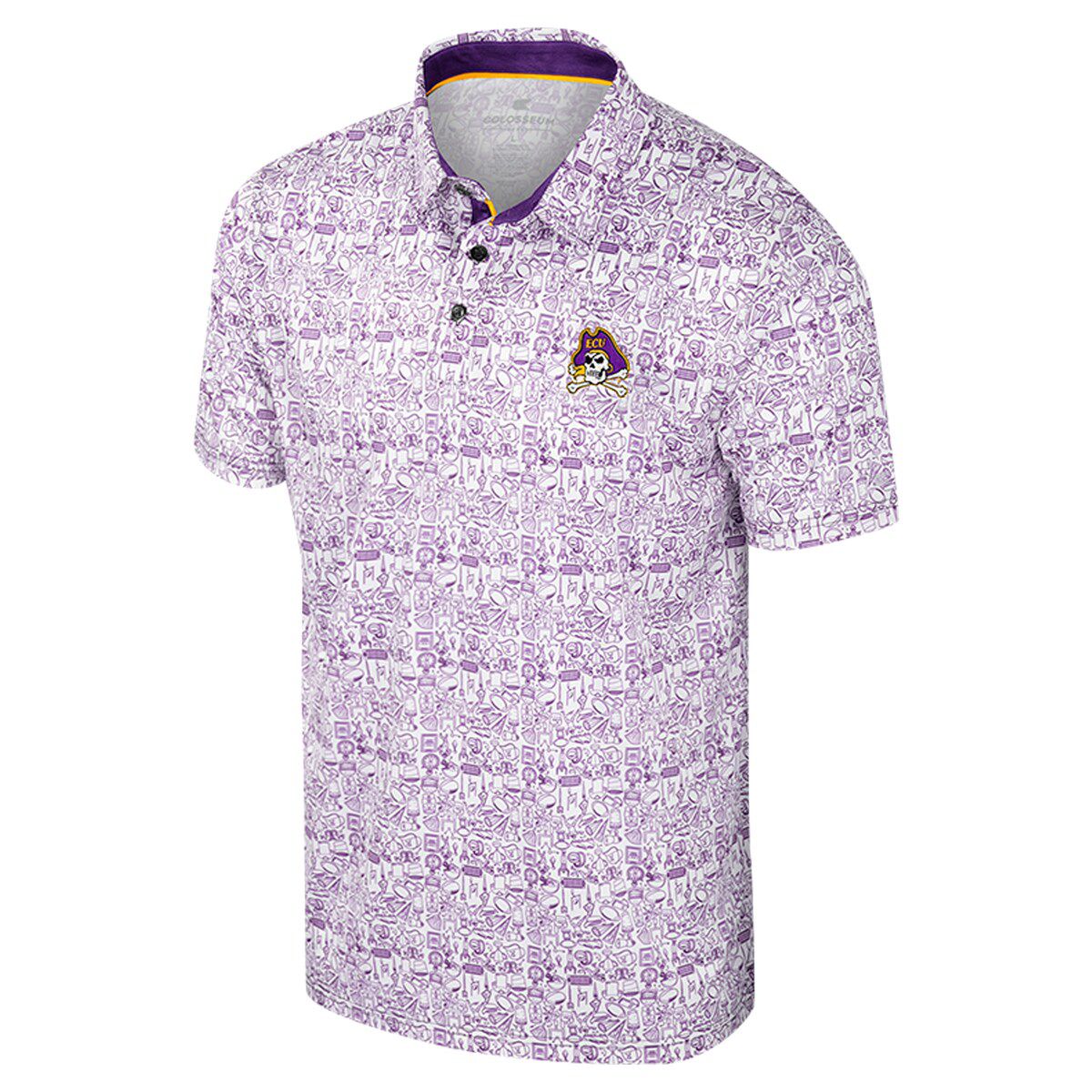 East Carolina Pirates NCAA ECU Pirates Its Time! Allover Print Polo