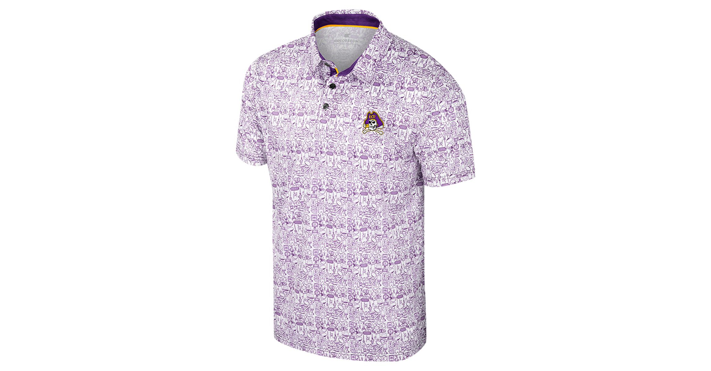 East Carolina Pirates NCAA ECU Pirates Its Time! Allover Print Polo