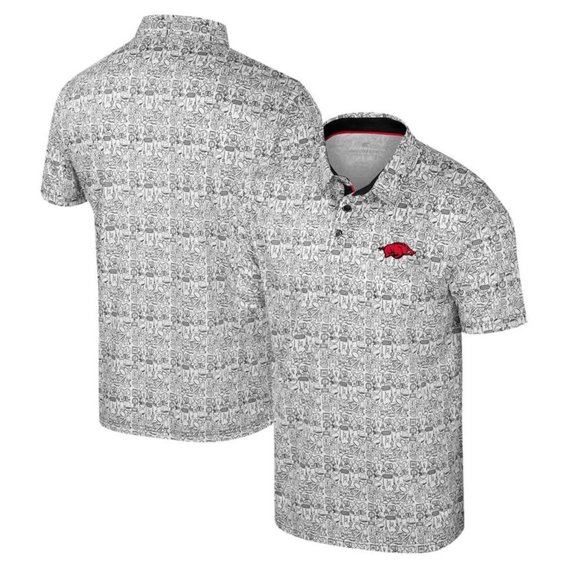 NCAA Arkansas Razorbacks Its Time! Allover Print Polo