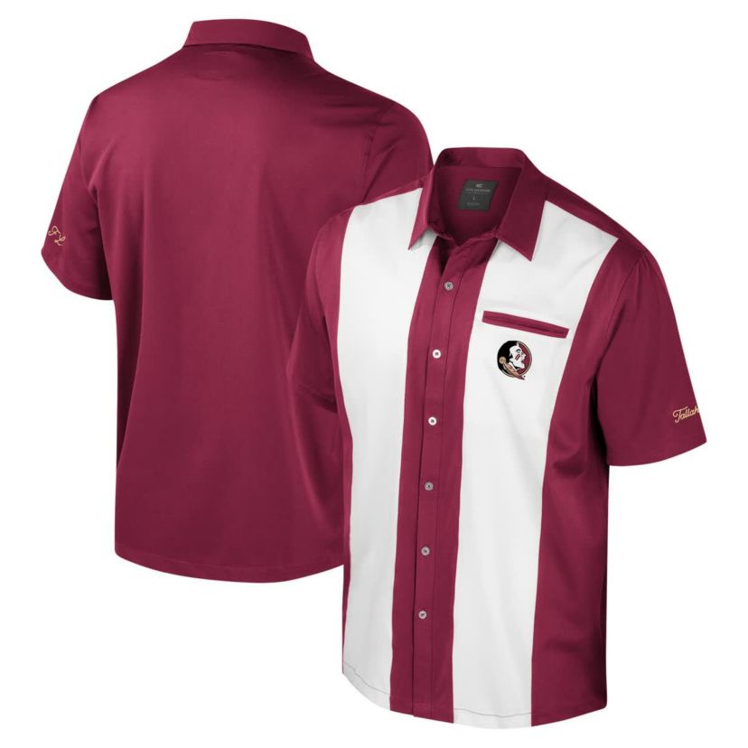 NCAA Florida State Seminoles Strike Bowling Button-Up Shirt