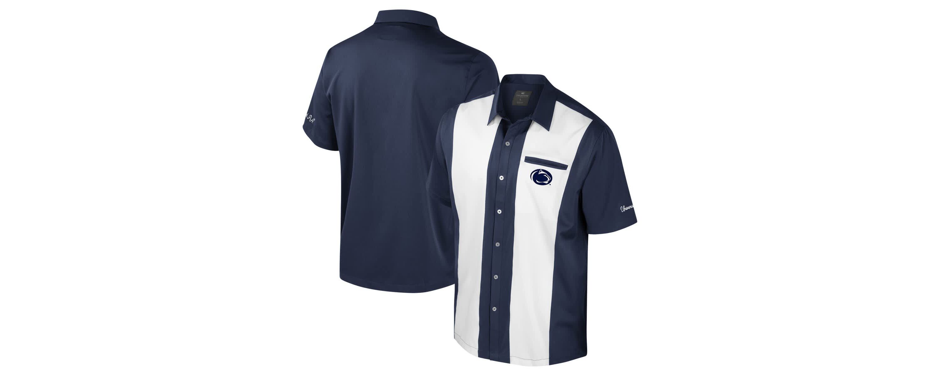NCAA Penn State Nittany Lions Strike Bowling Button-Up Shirt
