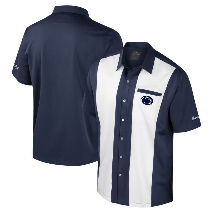 NCAA Penn State Nittany Lions Strike Bowling Button-Up Shirt