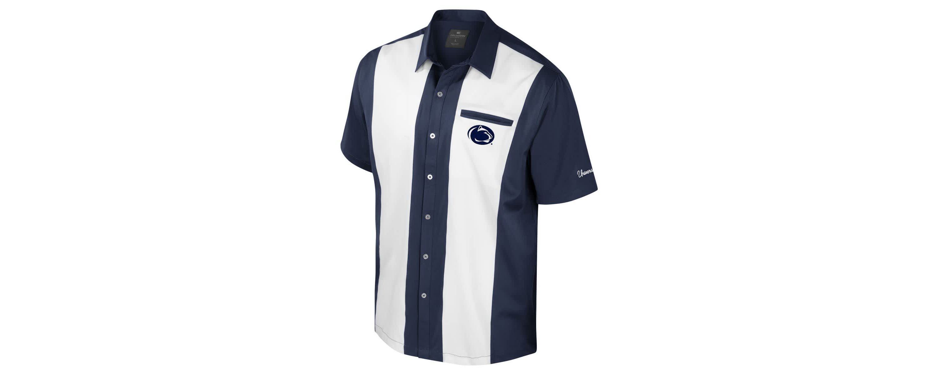 NCAA Penn State Nittany Lions Strike Bowling Button-Up Shirt