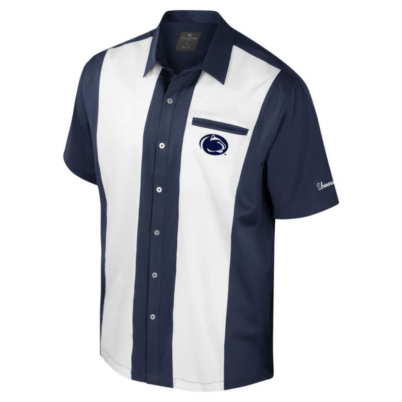 NCAA Penn State Nittany Lions Strike Bowling Button-Up Shirt