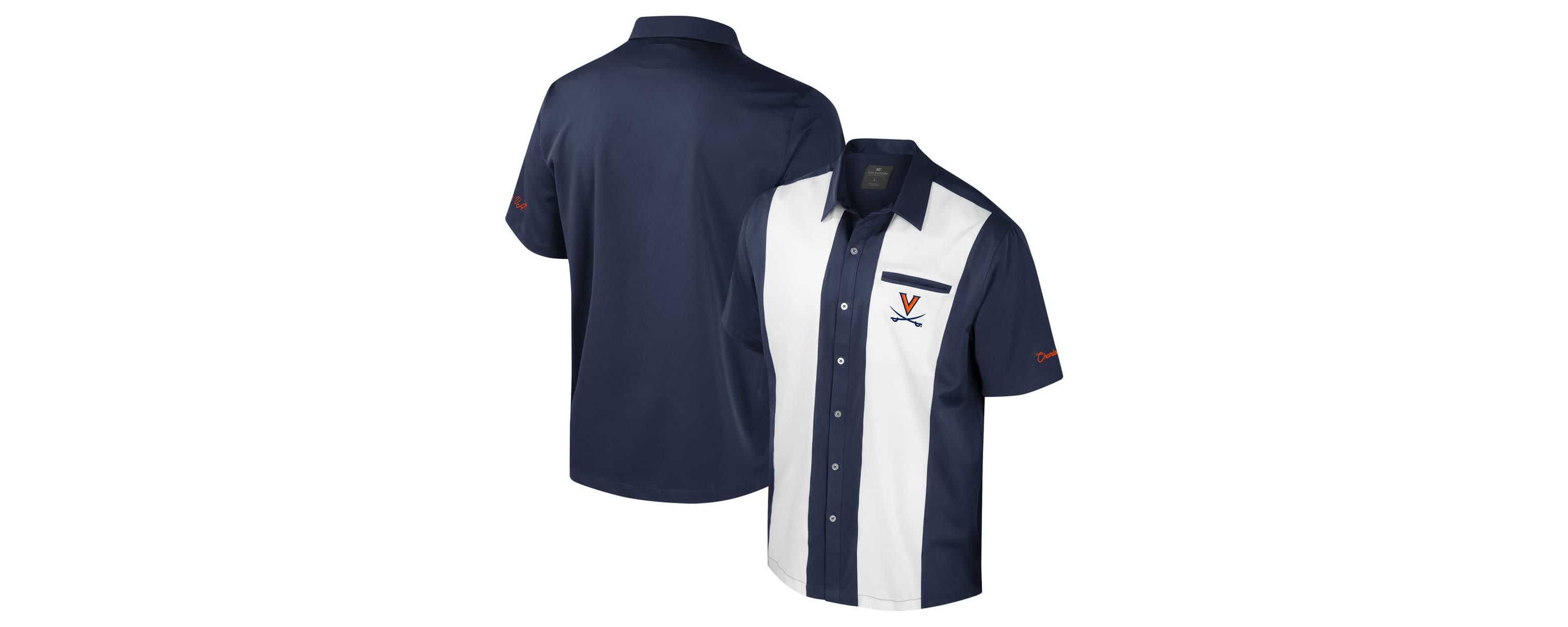 NCAA Virginia Cavaliers Strike Bowling Button-Up Shirt