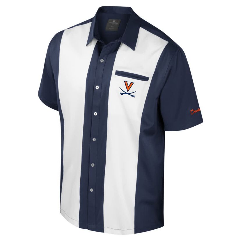NCAA Virginia Cavaliers Strike Bowling Button-Up Shirt