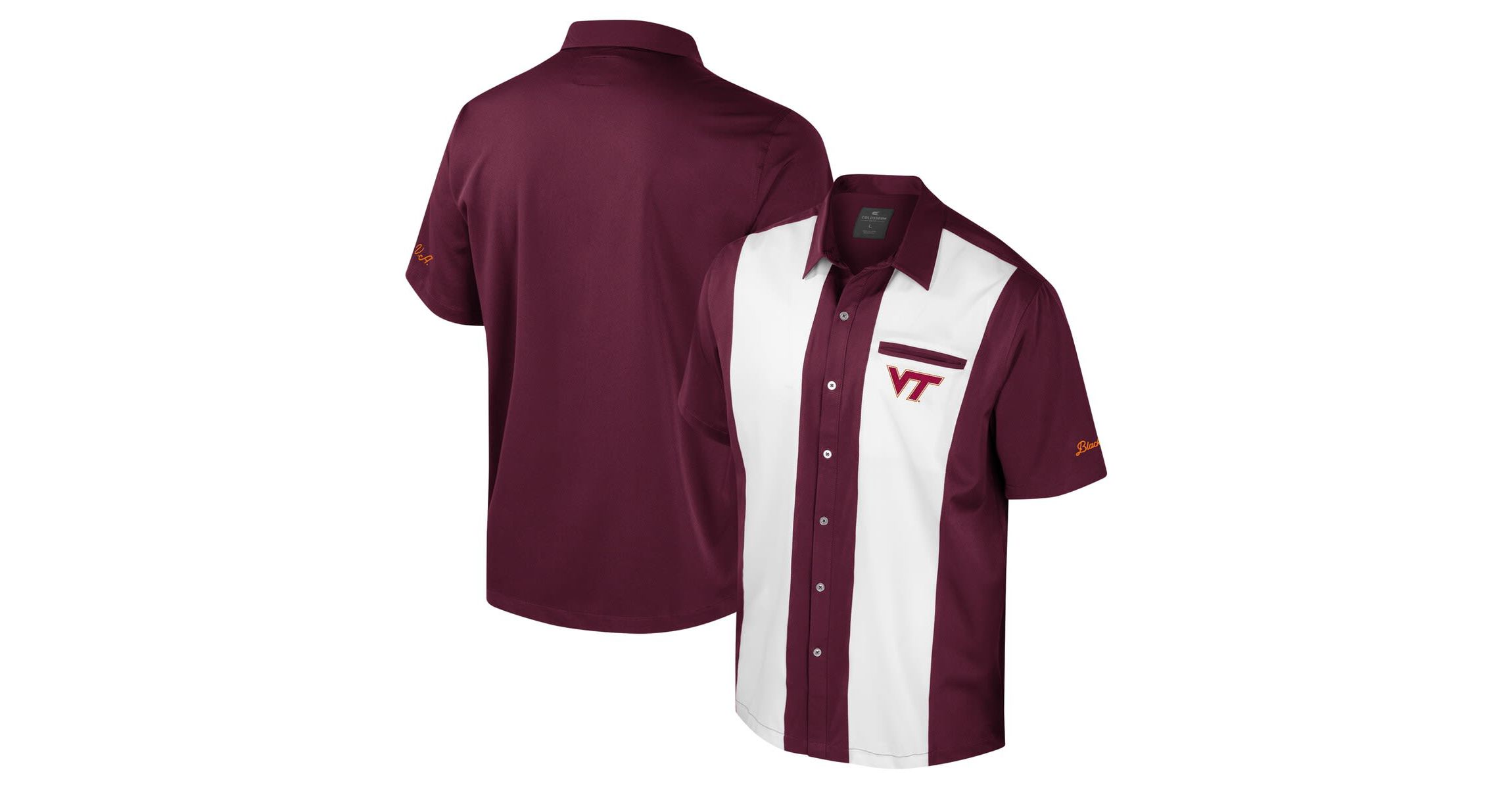 NCAA Virginia Tech Hokies Strike Bowling Button-Up Shirt