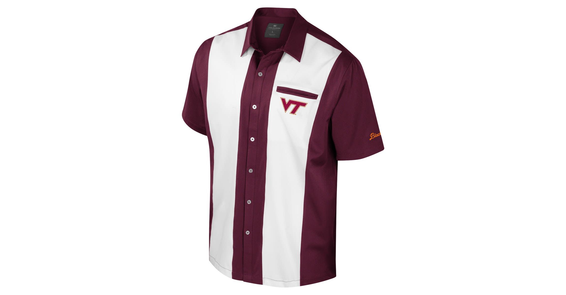 NCAA Virginia Tech Hokies Strike Bowling Button-Up Shirt
