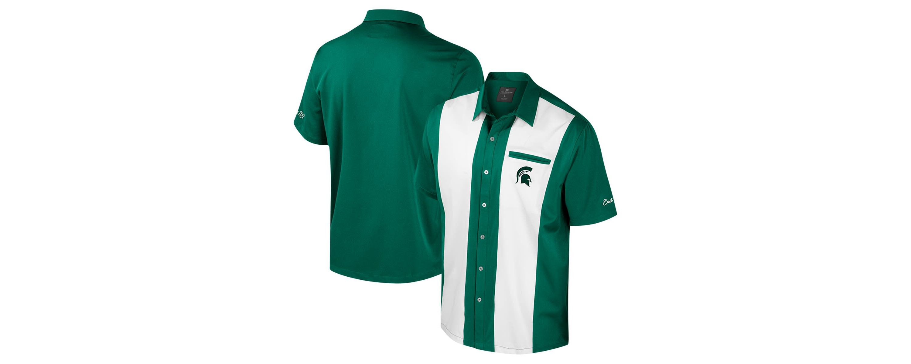 NCAA Michigan State Spartans Strike Bowling Button-Up Shirt