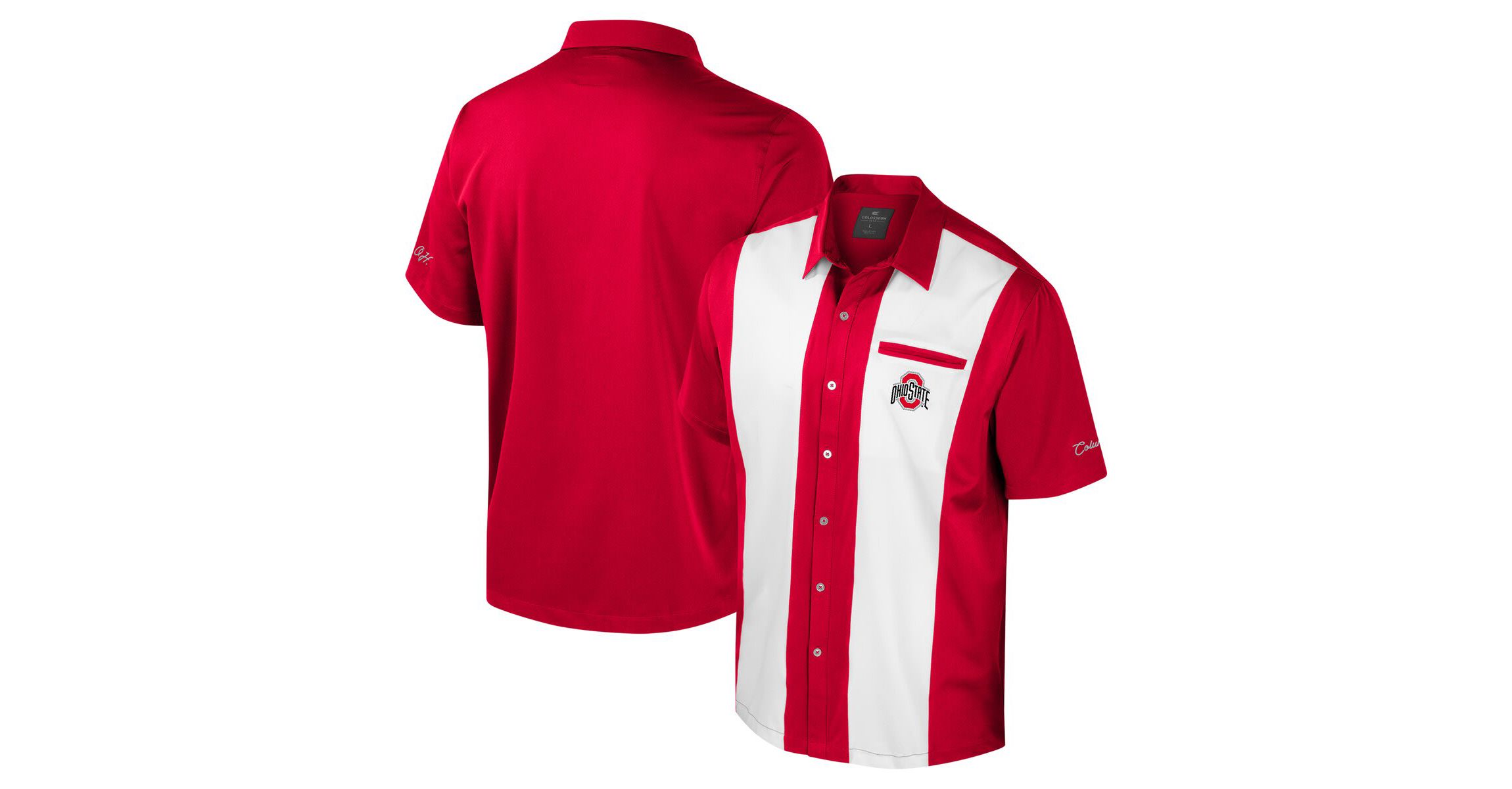 NCAA Ohio State Buckeyes Strike Bowling Button-Up Shirt