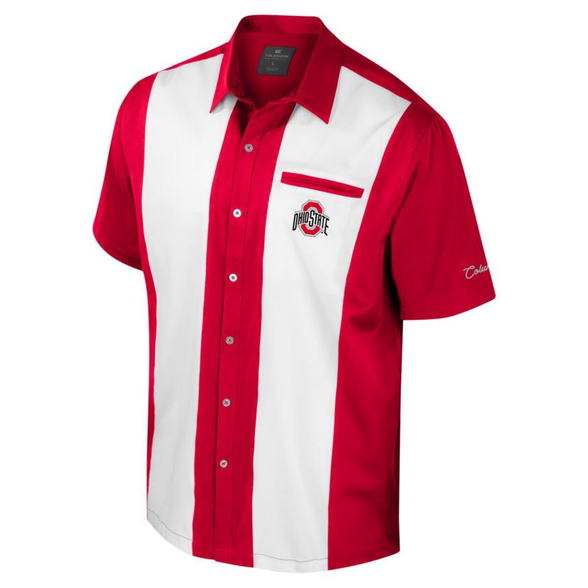 NCAA Ohio State Buckeyes Strike Bowling Button-Up Shirt