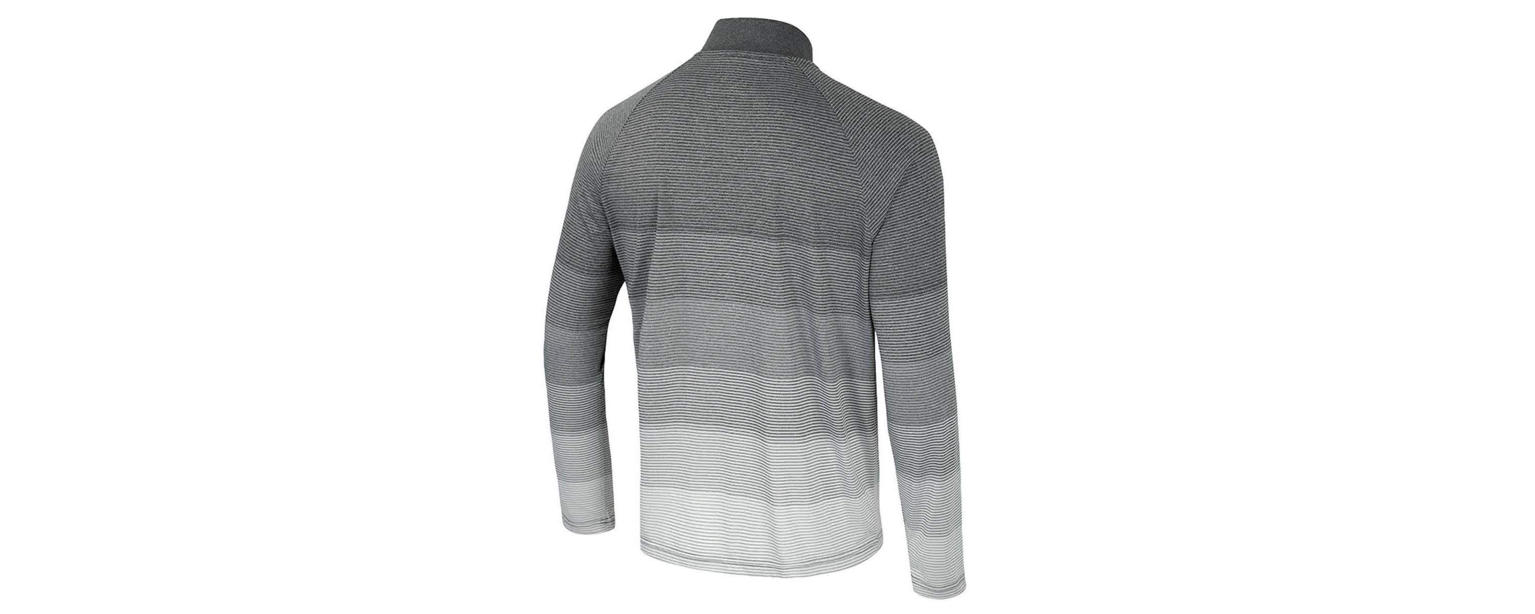 NCAA Kansas Jayhawks AI Striped Mesh Quarter-Zip Raglan Windshirt