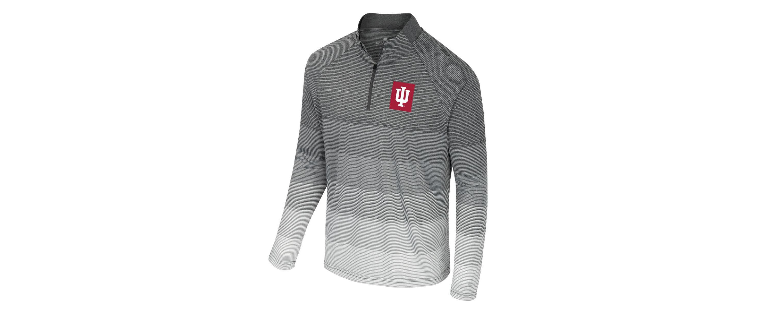NCAA Indiana Hoosiers AI Striped Mesh Quarter-Zip Raglan Windshirt