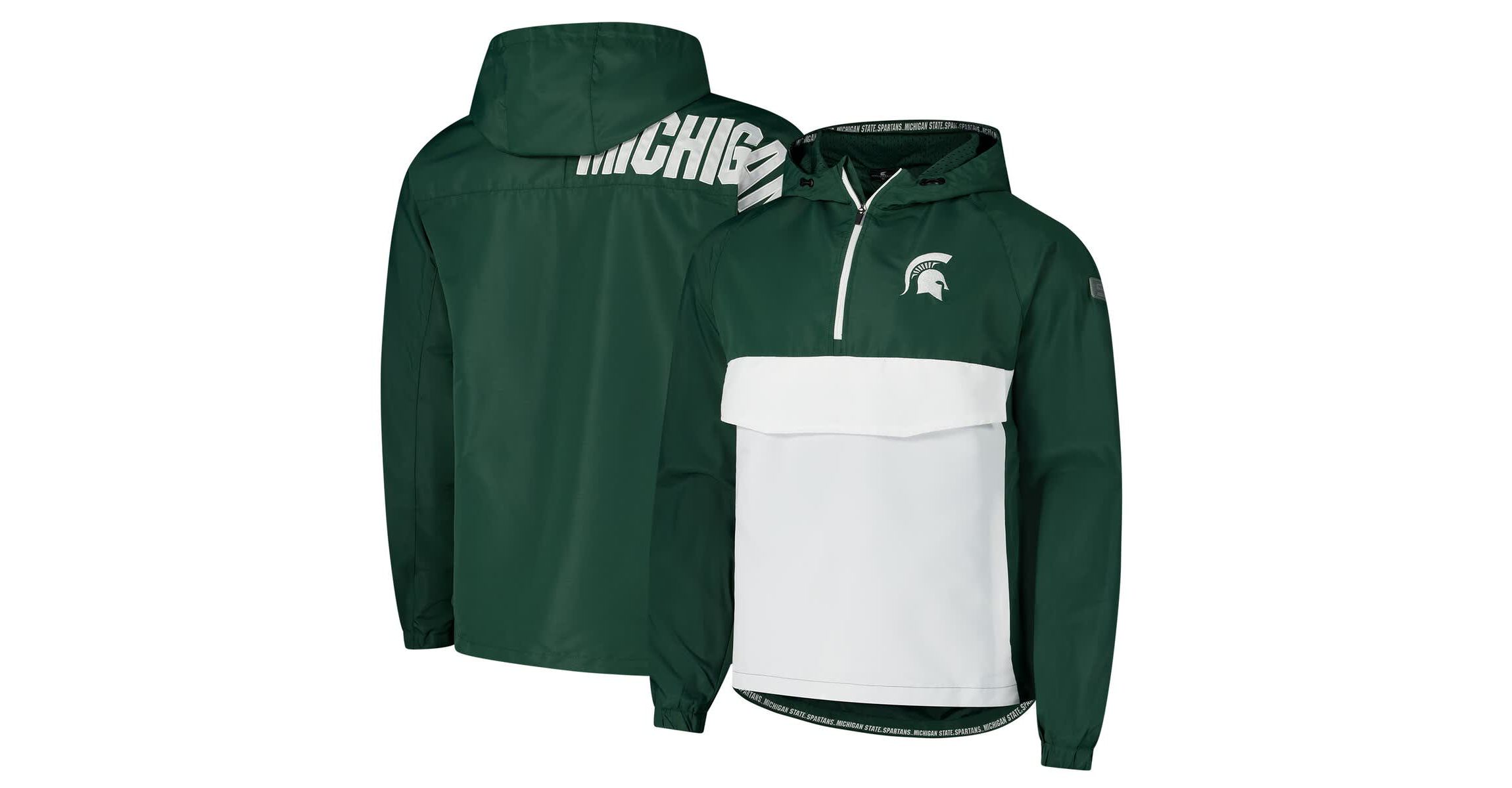 NCAA Michigan State Spartans Reloaded Anorak Half-Zip Jacket