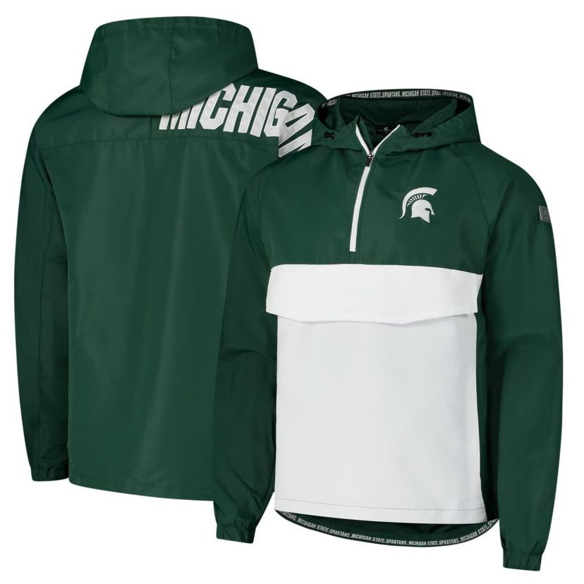 NCAA Michigan State Spartans Reloaded Anorak Half-Zip Jacket