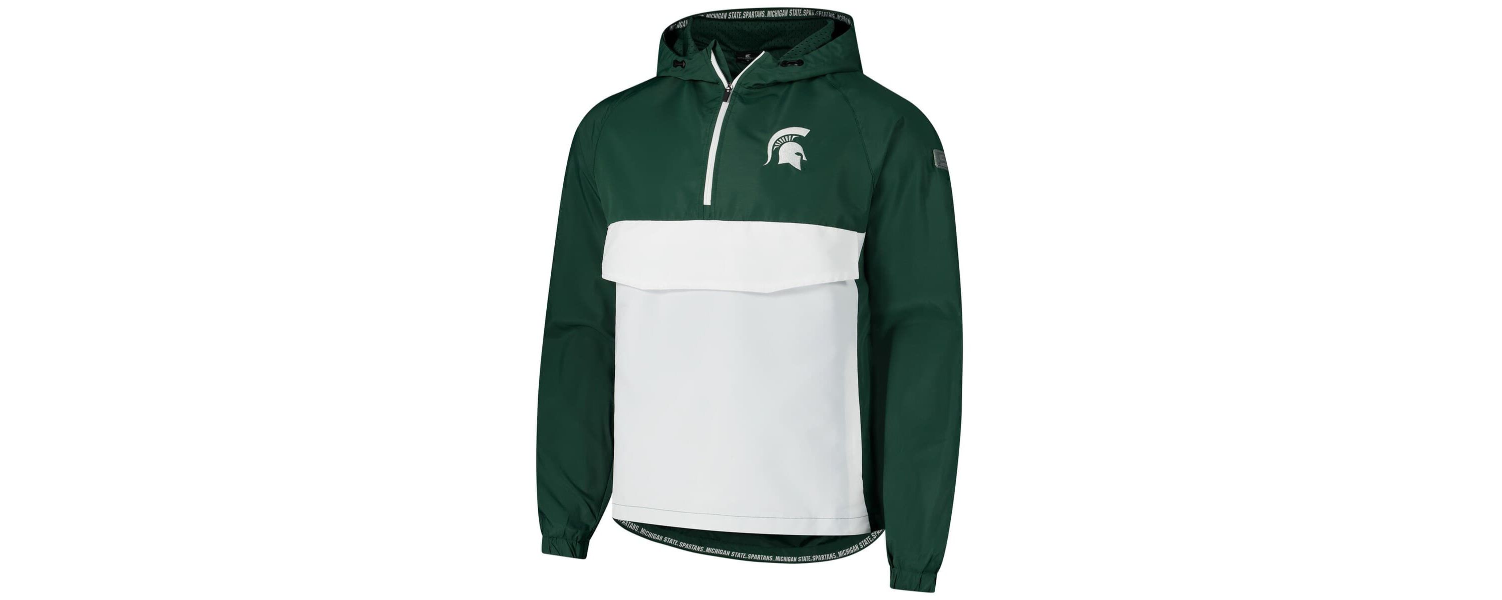 Colosseum NCAA Michigan State Spartans Reloaded Anorak Half-Zip Jacket ...