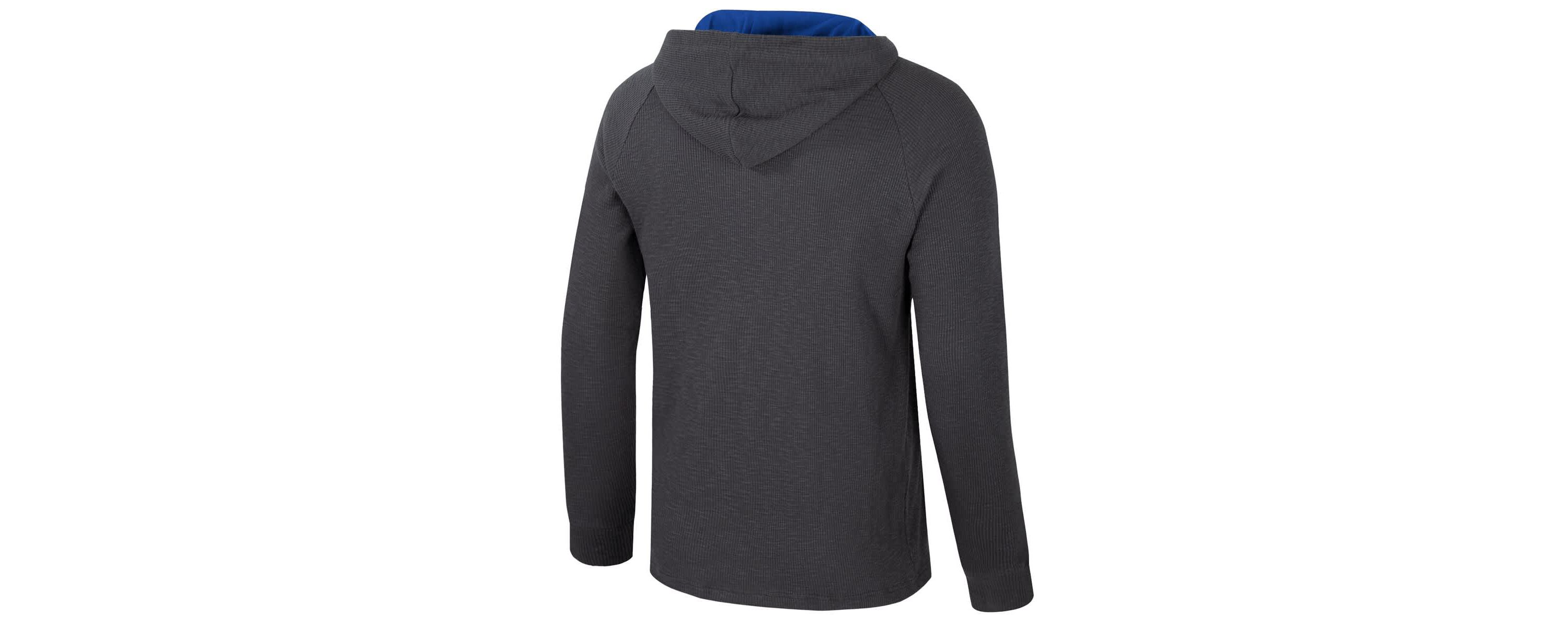 Duke Blue Devils NCAA Duke Devils Dujour Ralgan Long Sleeve Henley Hoodie T-Shirt