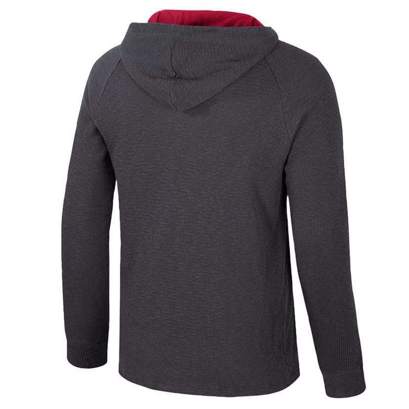Alabama Crimson Tide NCAA Alabama Tide Dujour Ralgan Long Sleeve Henley Hoodie T-Shirt