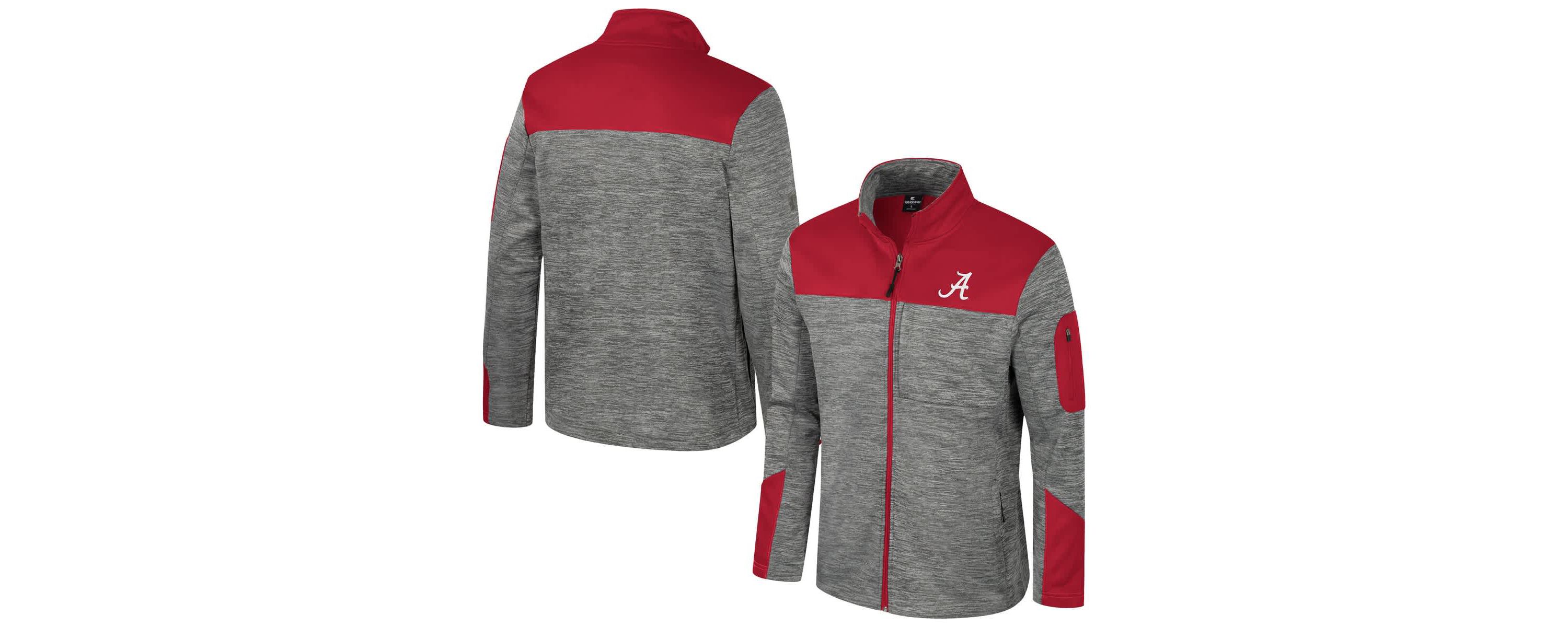 Alabama Crimson Tide NCAA Gray/Crimson Alabama Tide Guard Full-Zip Jacket