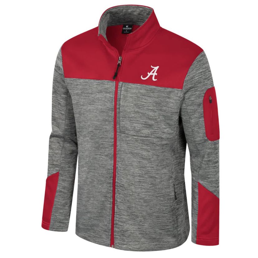 Alabama Crimson Tide NCAA Gray/Crimson Alabama Tide Guard Full-Zip Jacket
