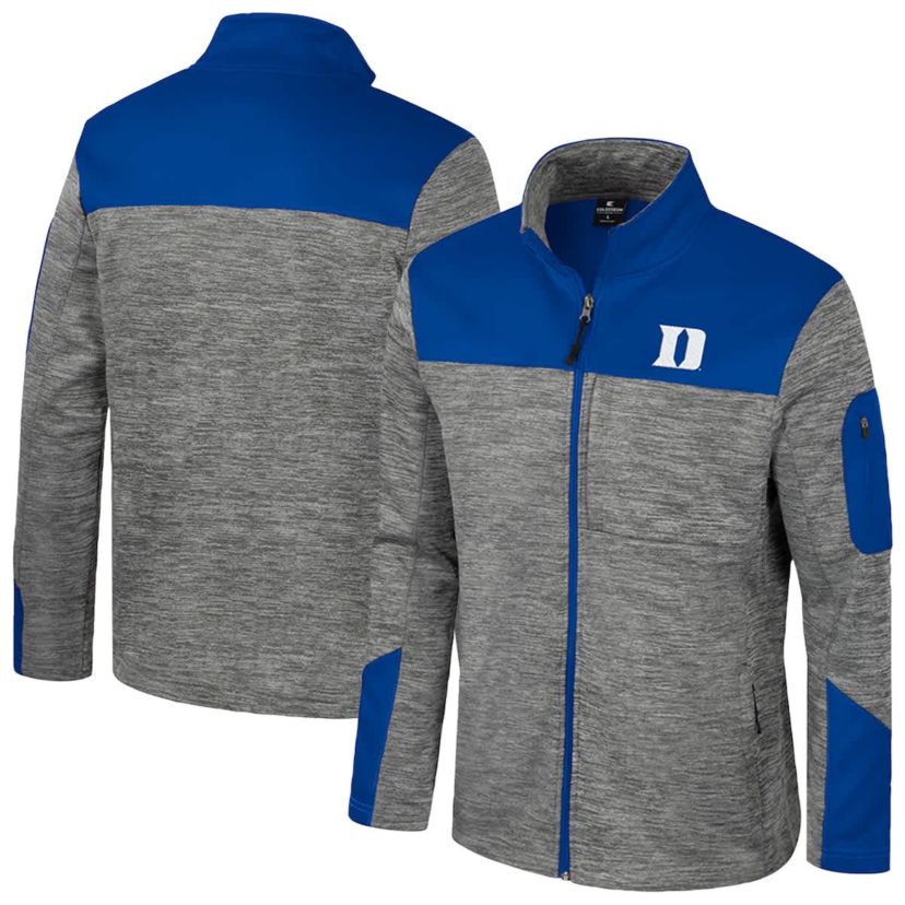 Duke Blue Devils NCAA Gray/Royal Duke Devils Guard Full-Zip Jacket