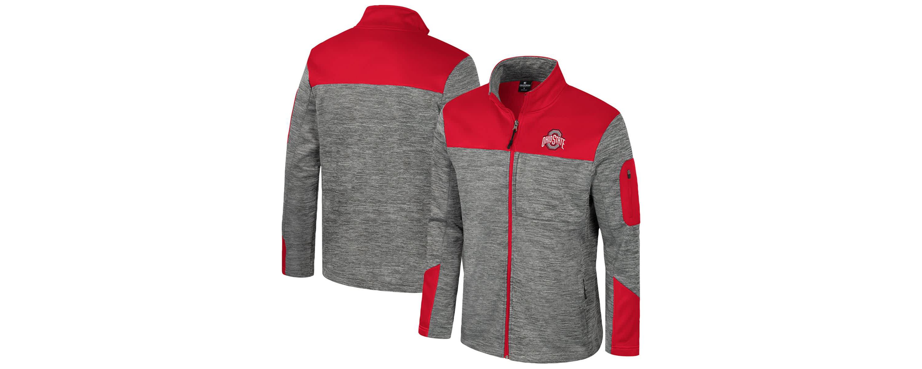 NCAA Gray/Scarlet Ohio State Buckeyes Guard Full-Zip Jacket