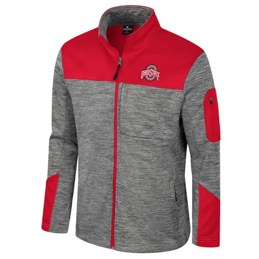 NCAA Gray/Scarlet Ohio State Buckeyes Guard Full-Zip Jacket