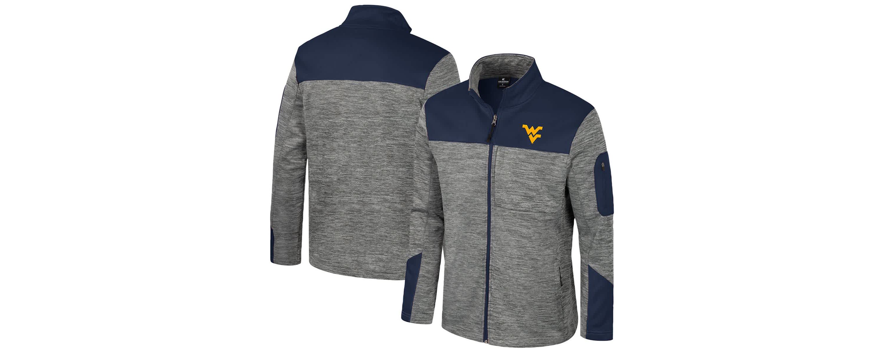 NCAA Gray/Navy West Virginia Mountaineers Guard Full-Zip Jacket