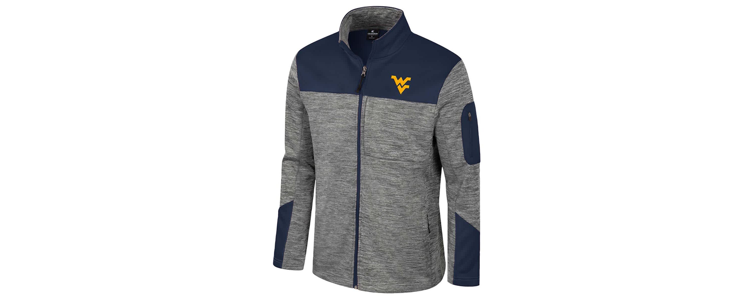 NCAA Gray/Navy West Virginia Mountaineers Guard Full-Zip Jacket