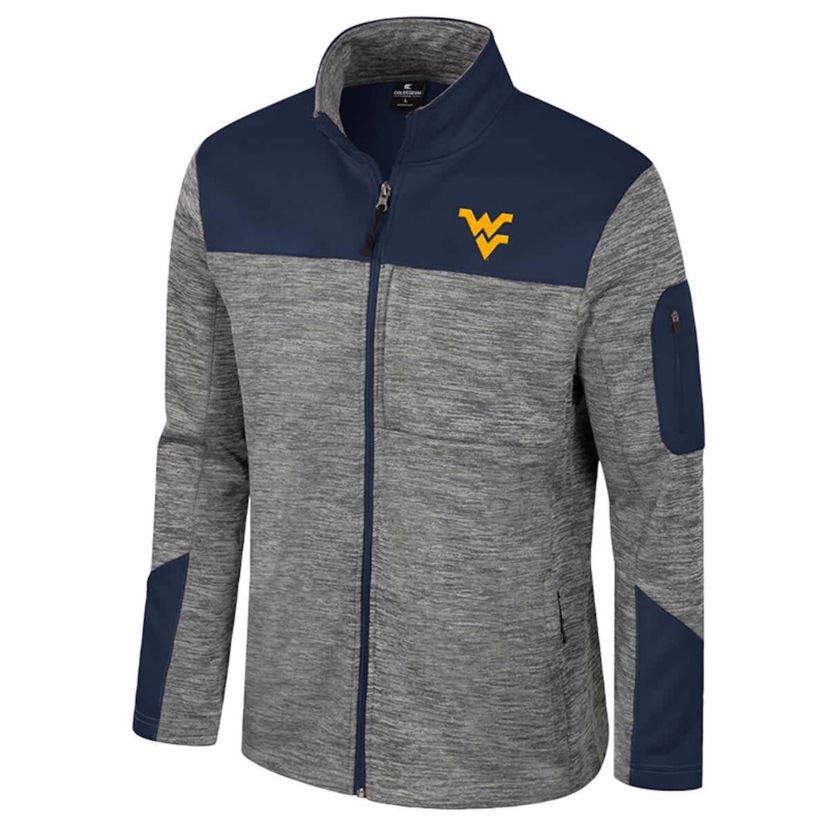 NCAA Gray/Navy West Virginia Mountaineers Guard Full-Zip Jacket