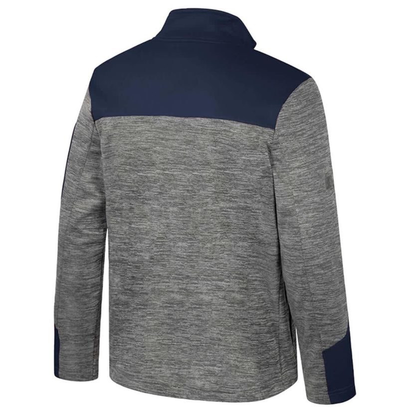 NCAA Gray/Navy West Virginia Mountaineers Guard Full-Zip Jacket
