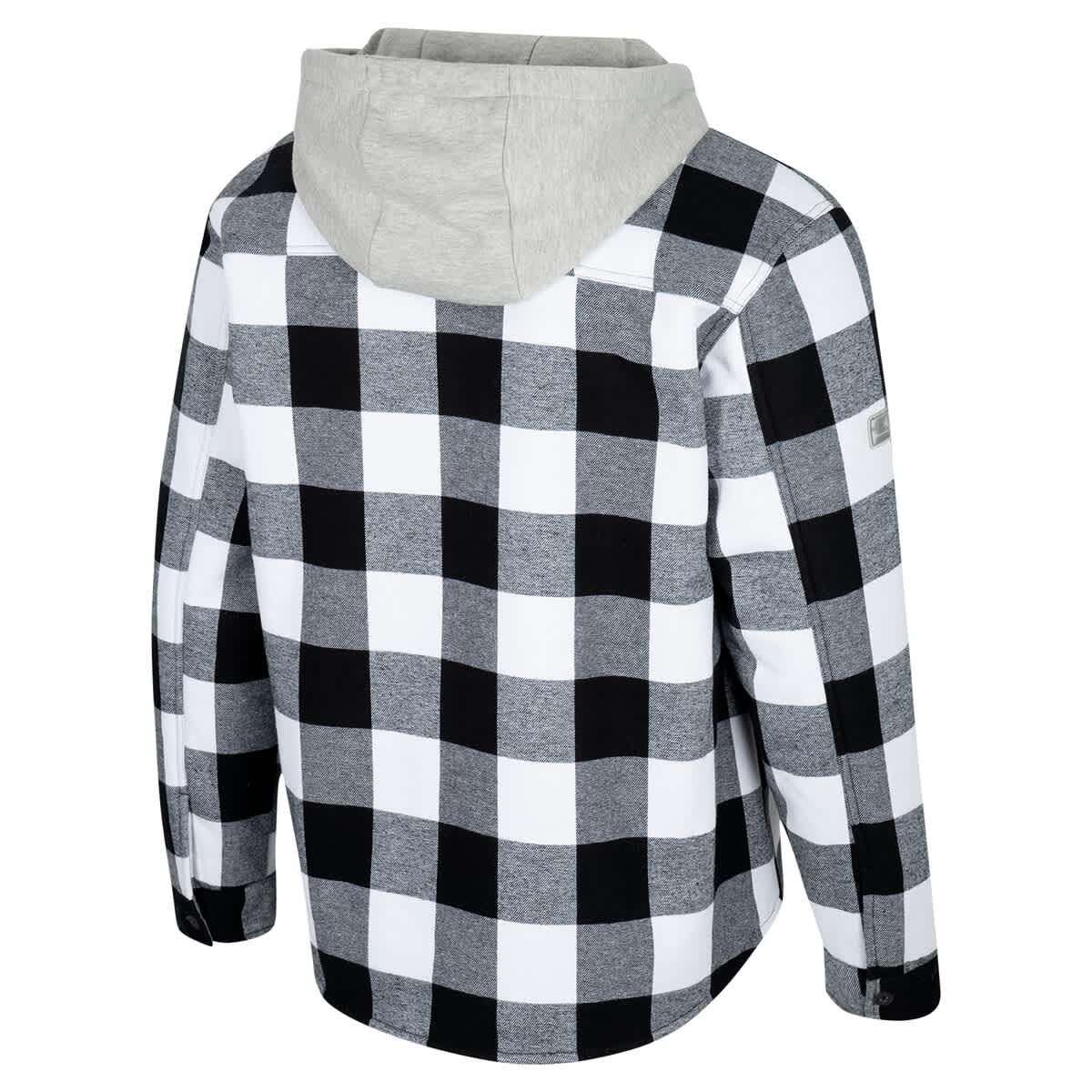 NCAA Black/White Wyoming Cowboys Buffalo Plaid Full-Zip Hoodie Jacket