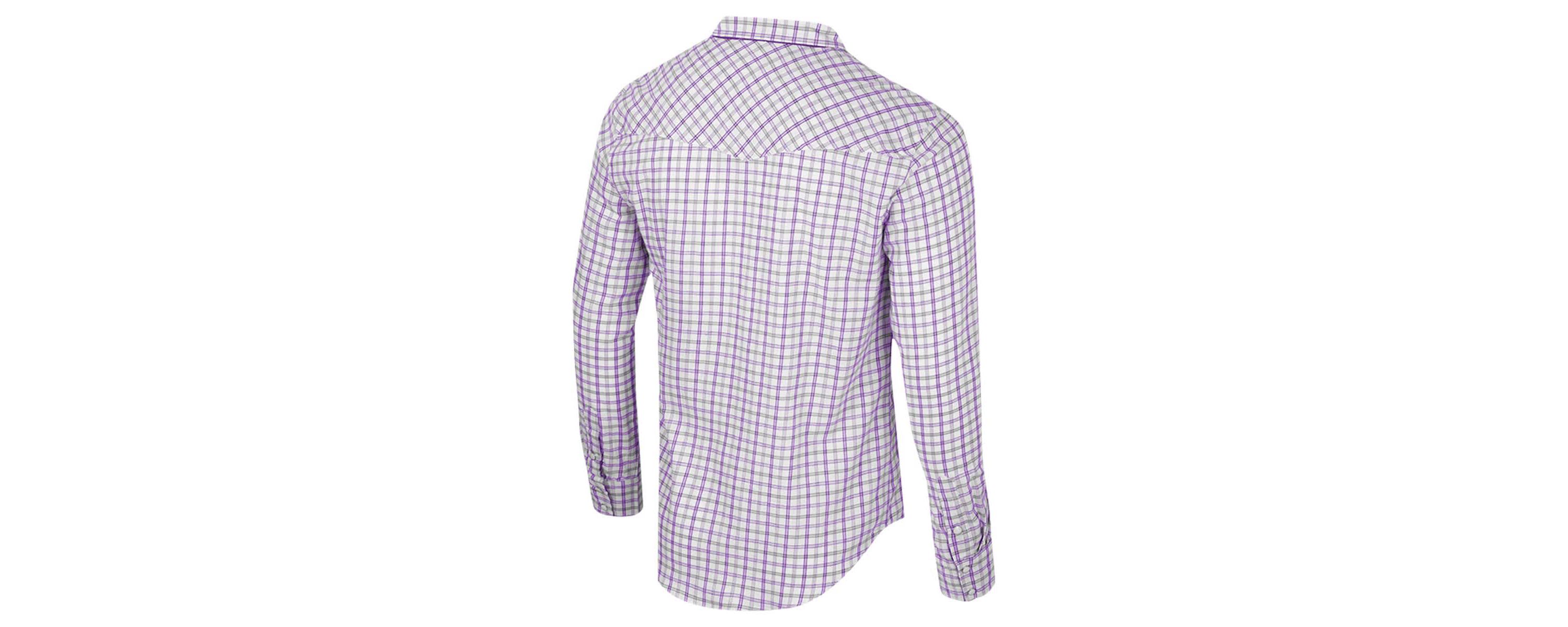 NCAA x Wrangler Clemson Tigers Plaid Window Pane Long Sleeve Full-Snap Shirt