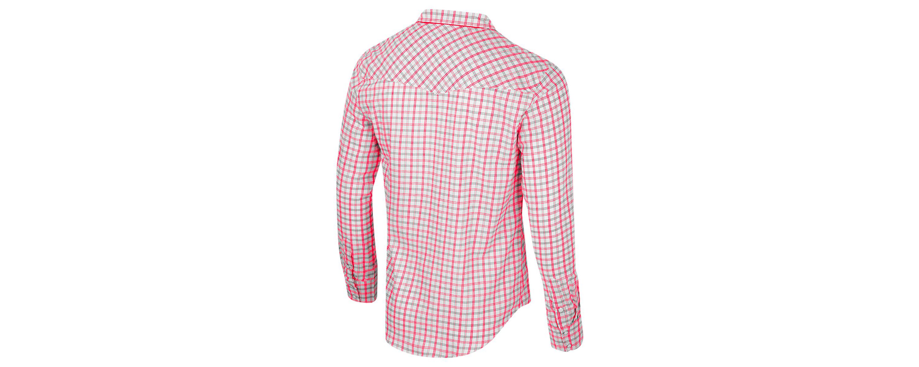 NCAA x Wrangler Ohio State Buckeyes Plaid Window Pane Long Sleeve Full-Snap Shirt