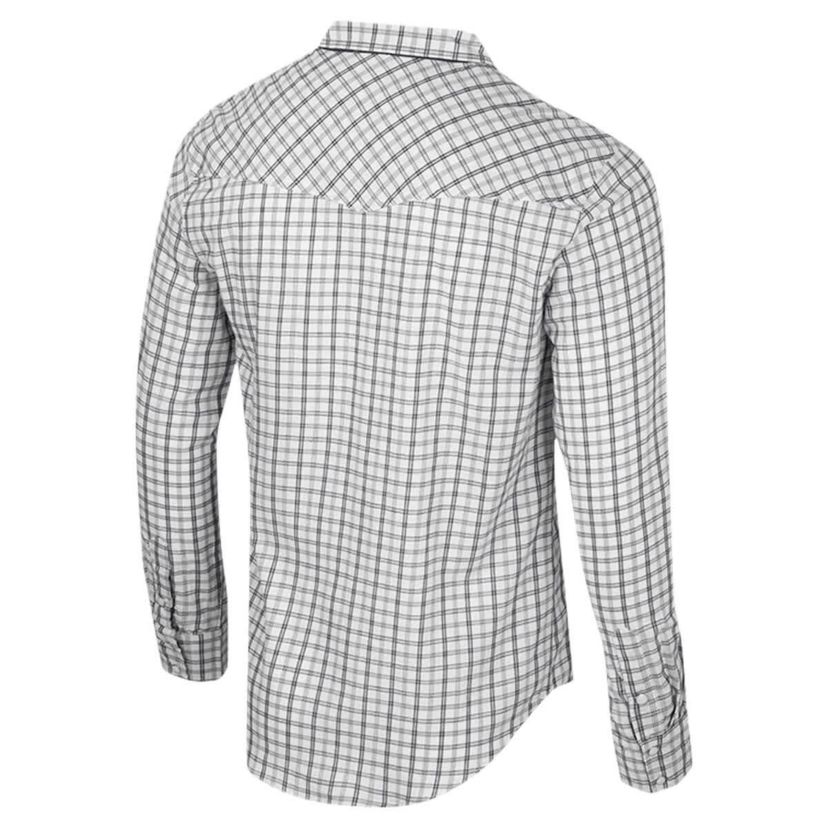 NCAA x Wrangler Virginia Tech Hokies Plaid Window Pane Long Sleeve Full-Snap Shirt