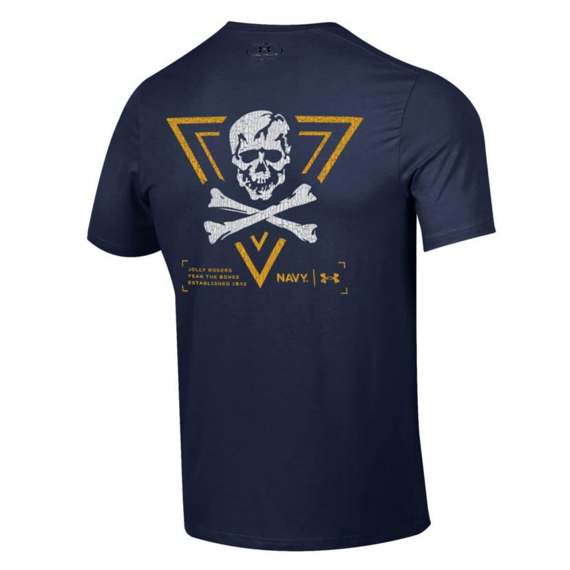 Navy Midshipmen NCAA Under Armour Midshipmen 2024 Rivalry Shield Performance T-Shirt