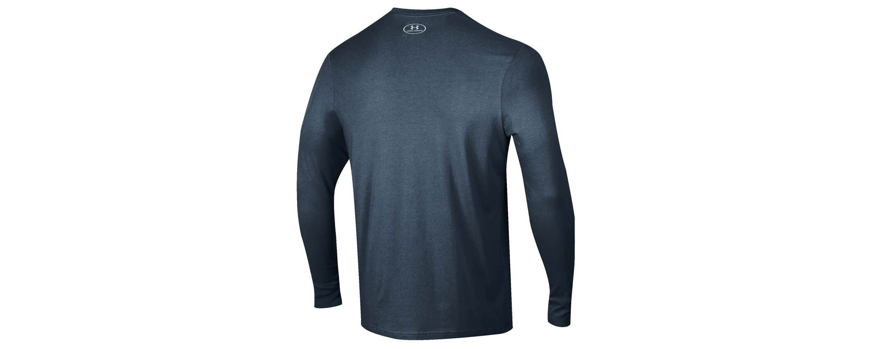 Navy Midshipmen NCAA Under Armour Midshipmen 2024 Rivalry Skull Performance Long Sleeve T-Shirt