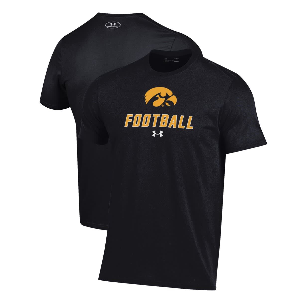 NCAA Under Armour Iowa Hawkeyes Football Performance T-Shirt