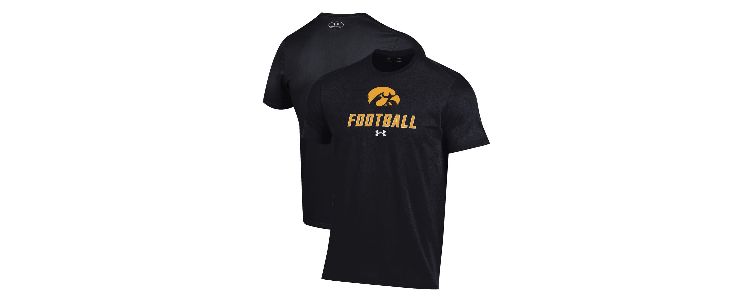 NCAA Under Armour Iowa Hawkeyes Football Performance T-Shirt