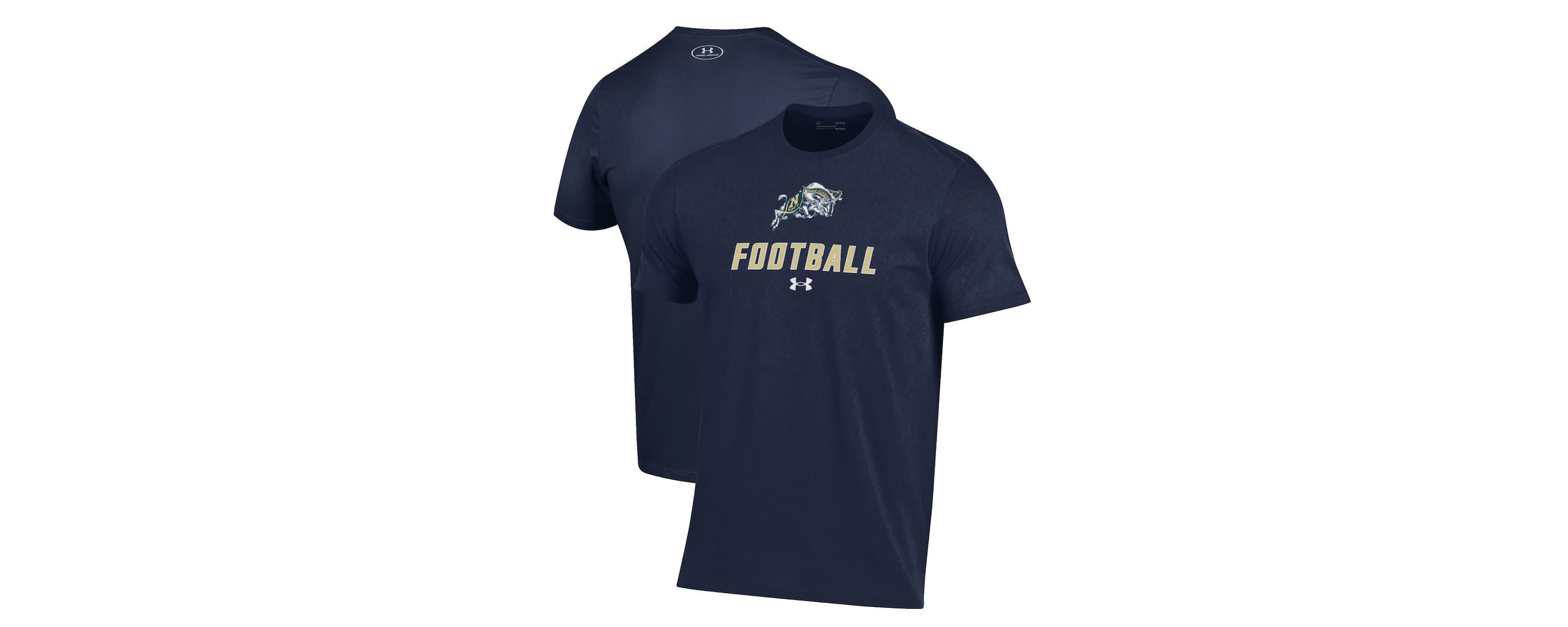 Navy Midshipmen NCAA Under Armour Midshipmen Football Performance T-Shirt