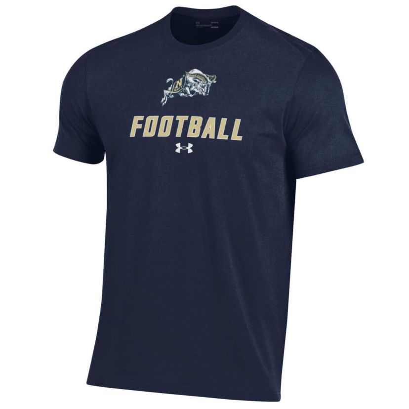 Navy Midshipmen NCAA Under Armour Midshipmen Football Performance T-Shirt