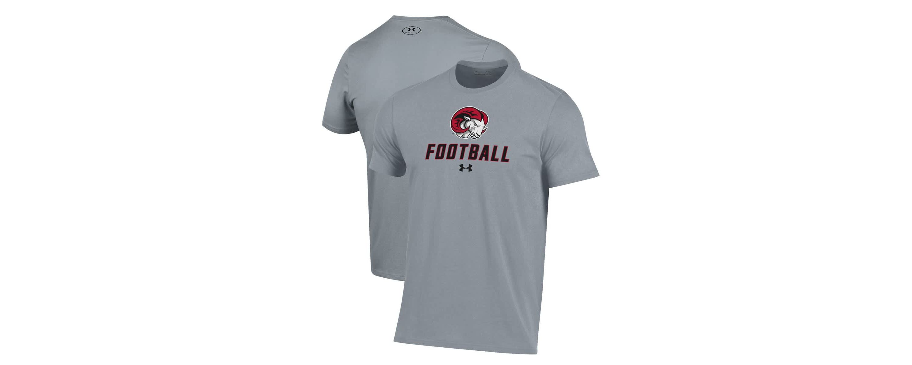 NCAA Under Armour Grey Winston-Salem State Rams Football Performance T-Shirt